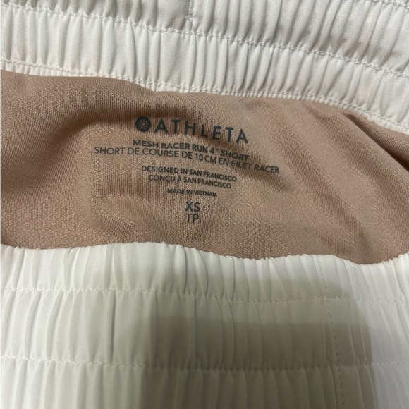 Athleta Mesh Racer Run Mid Rise 4 Short Hidden Pocket Size XS - Picture 4 of 6